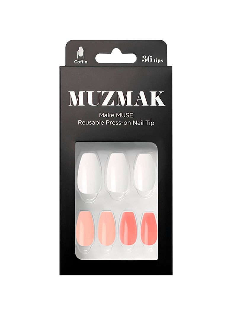 MUZMAK - Uñas Press On Yoghurt Syrup Coffin 36 U.-0