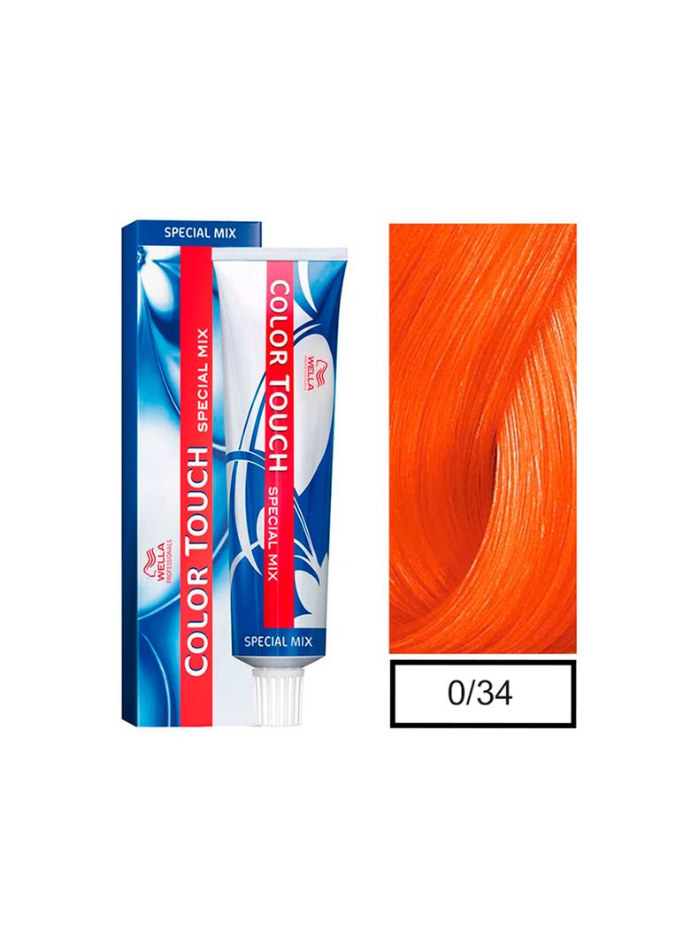 WELLA-tintura semipermanente color touch special mix 0/34 60gr + Peróxido en crema de 1,9%-0