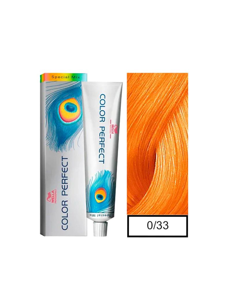 WELLA-tintura permanente color perfect special mix 0/33 dorado 60gr + oxidante 20vol 60ml-0