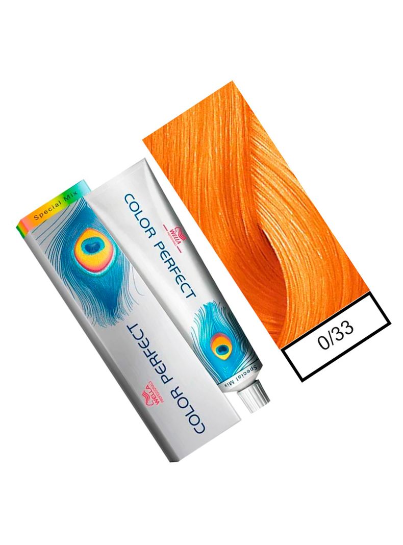 WELLA-tintura permanente color perfect special mix 0/33 dorado 60gr + oxidante 20vol 60ml-1