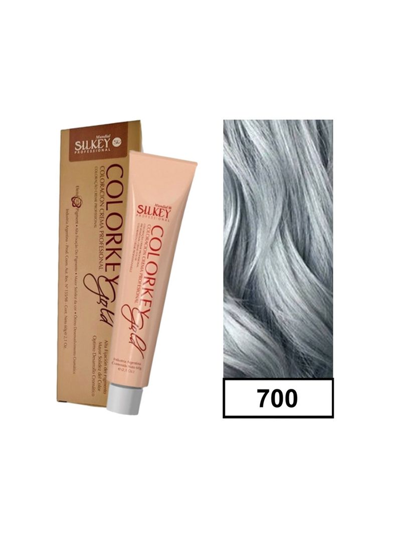 COLORKEY GOLD - Tintura Permanente Efecto 3D Pigment 60gr  - 700 Gris Cromatico-0