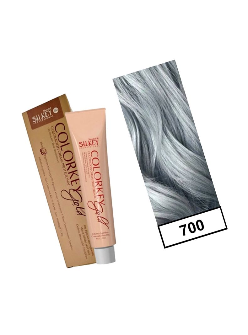 COLORKEY GOLD - Tintura Permanente Efecto 3D Pigment 60gr  - 700 Gris Cromatico-1