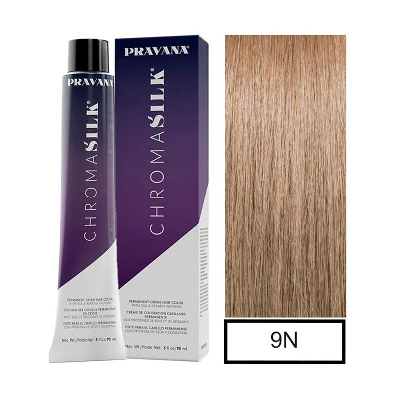 PRAVANA - Tintura Permanente Chromasilk Rubio Clarisimo Natural 9N 90Ml + Oxidante-0