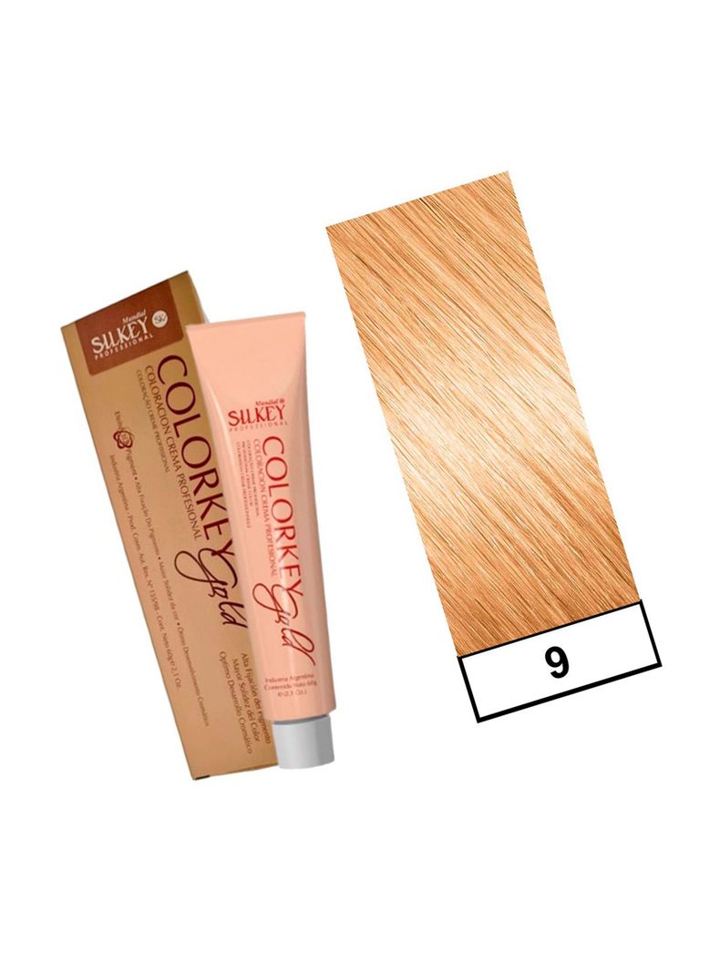 COLORKEY GOLD - Tintura Permanente Efecto 3D Pigment 60gr  - 9 Rubio Extra Claro Natural-1