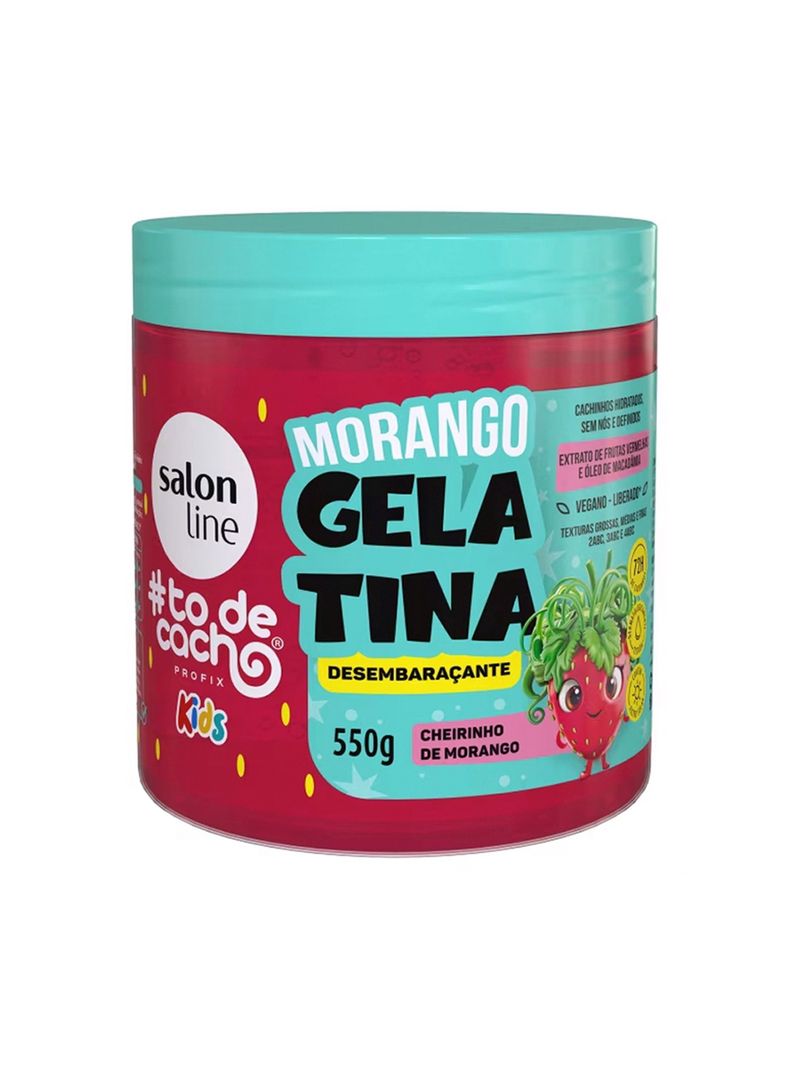Gelatina Desenredante Kids Fresa Salon Line 550 Gr-0