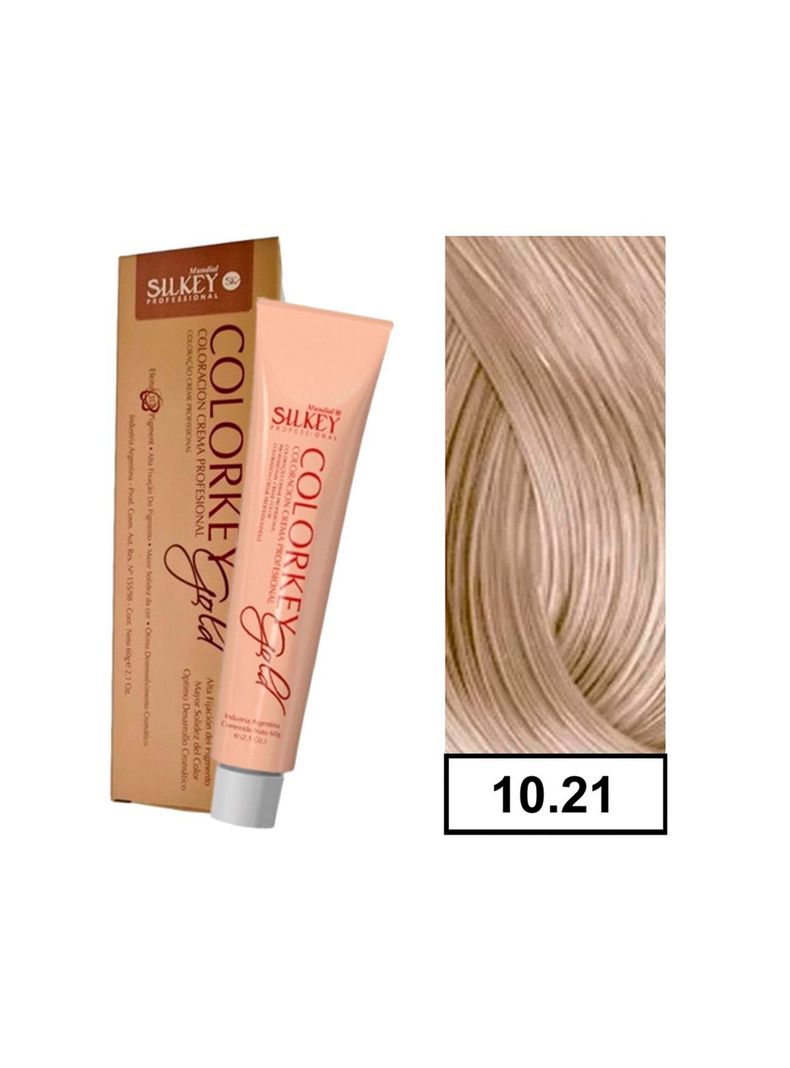 COLORKEY GOLD - Tintura Permanente Efecto 3D Pigment 60gr  - 1021 Nacarado Extra Aclarante-0