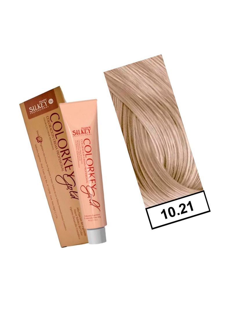 COLORKEY GOLD - Tintura Permanente Efecto 3D Pigment 60gr  - 1021 Nacarado Extra Aclarante-1