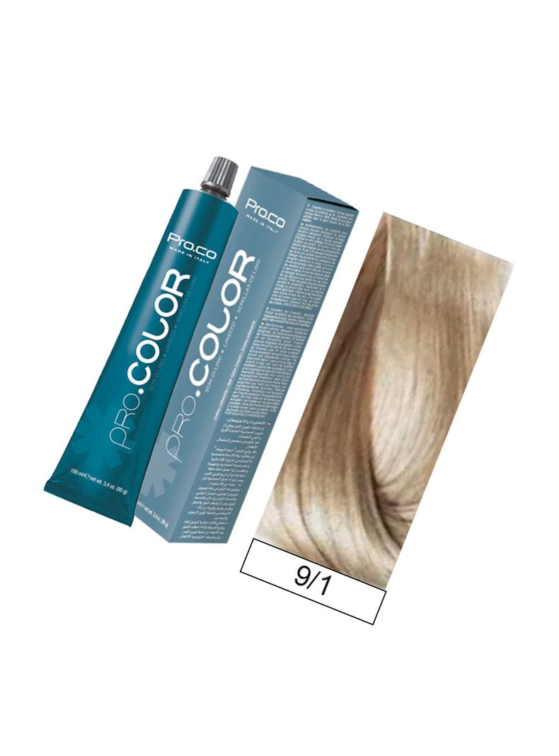 Tintura Permanente Pro.color BBcos  9/1 Rubio Clarisimo Ceniza 100ml-1