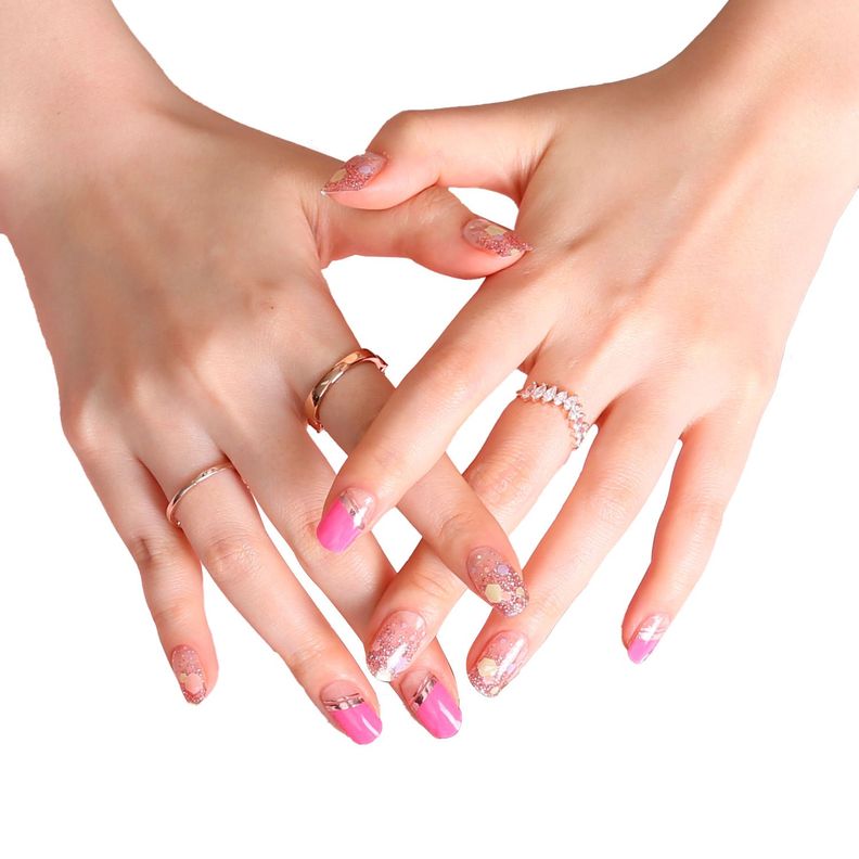 Unas Sticker Efecto Gel Tiolla Sparkling Aurora Purple
