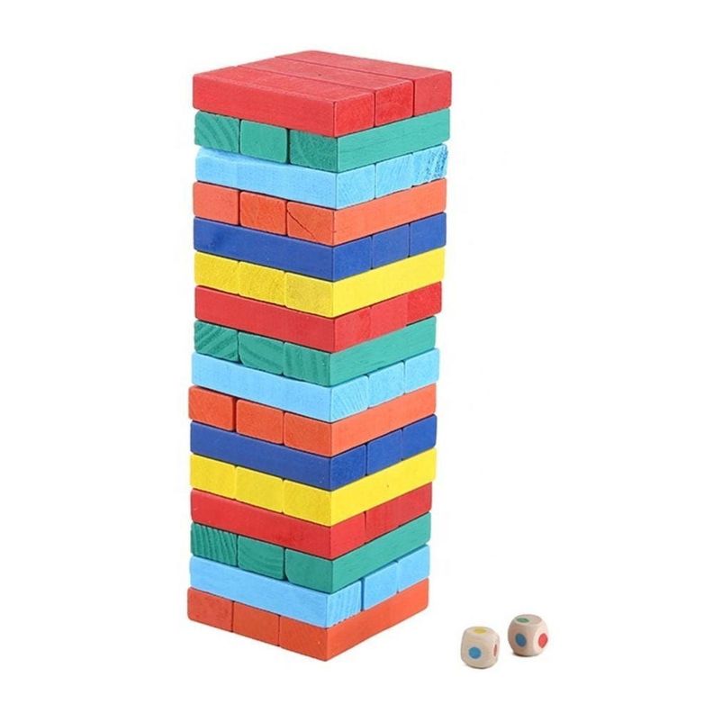 Juego Para Niños Y Adultos Yenga De Colores-0