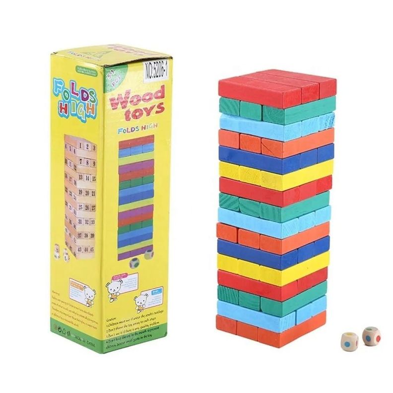 Juego Para Niños Y Adultos Yenga De Colores-1