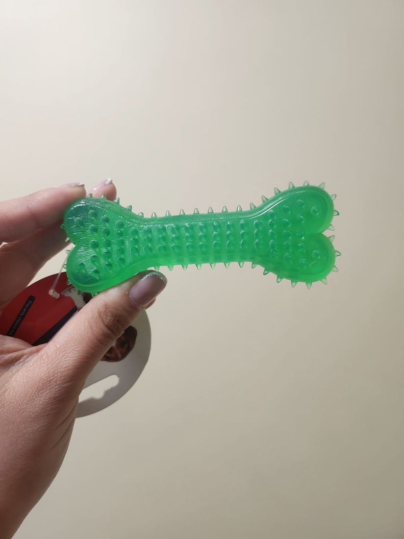 Hueso Mordedor Goma Dura Para Perritos 10 X 2 Cm-1