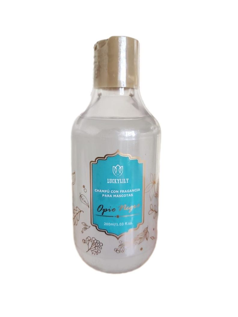 Shampoo Para Mascotas Perro / Gato Aroma Opio Negro 200ml-0