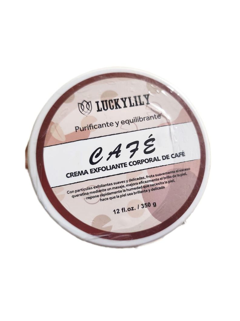 Luckylily Crema Exfoliante Corporal De Cafe Purifica 350g-1