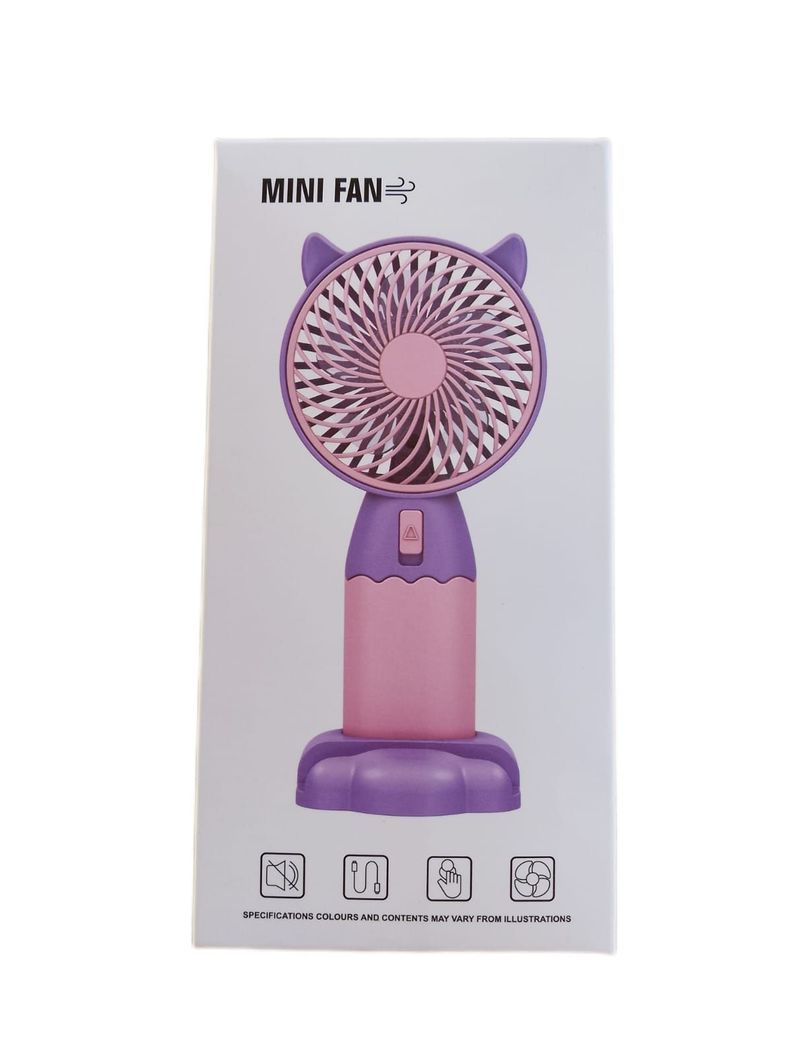 Mini Ventilador Lindo Portatil Gatito Carga Usb-3