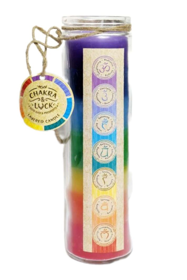 Hermoso Velon 7 Chakras Aromático En Frasco Vidrio 21x5.5cm-2