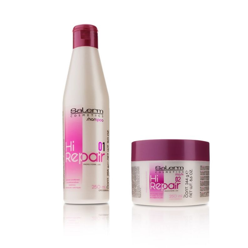 Shampoo Salerm Hi Repair 250ml + Mascarilla Hi Repair 250ml-0