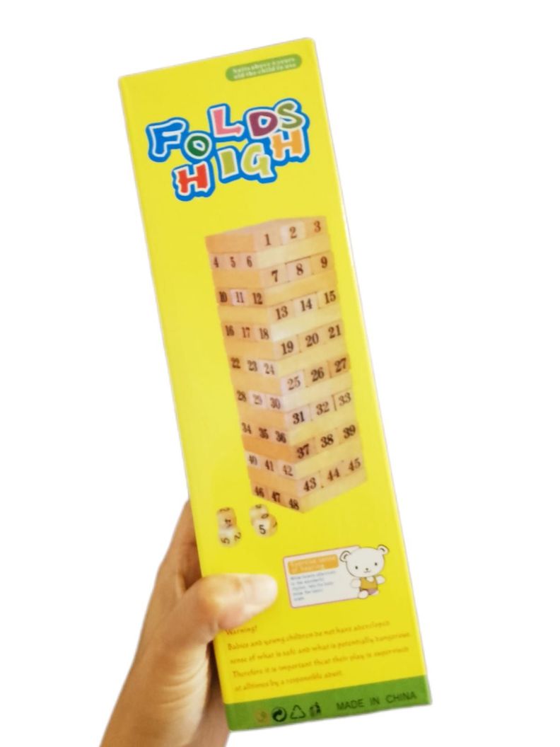 High Fold Torre De Madera Con Numeros Y 4 Dados-1