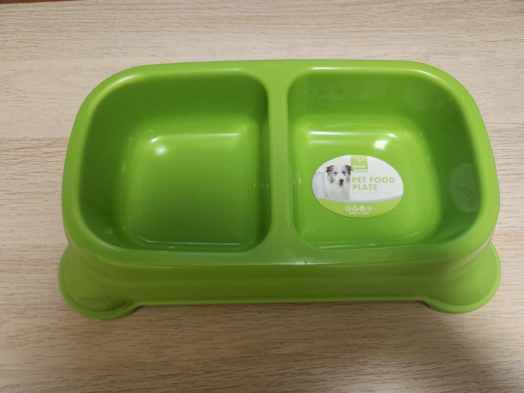 Plato De Comida Para Mascotas Agua/comida Mediano 30x17Cm-2