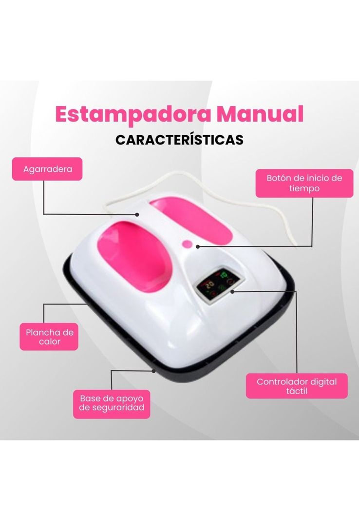 Plancha Portatil Estampadora Sublima Hoby Easypress 25x30-1