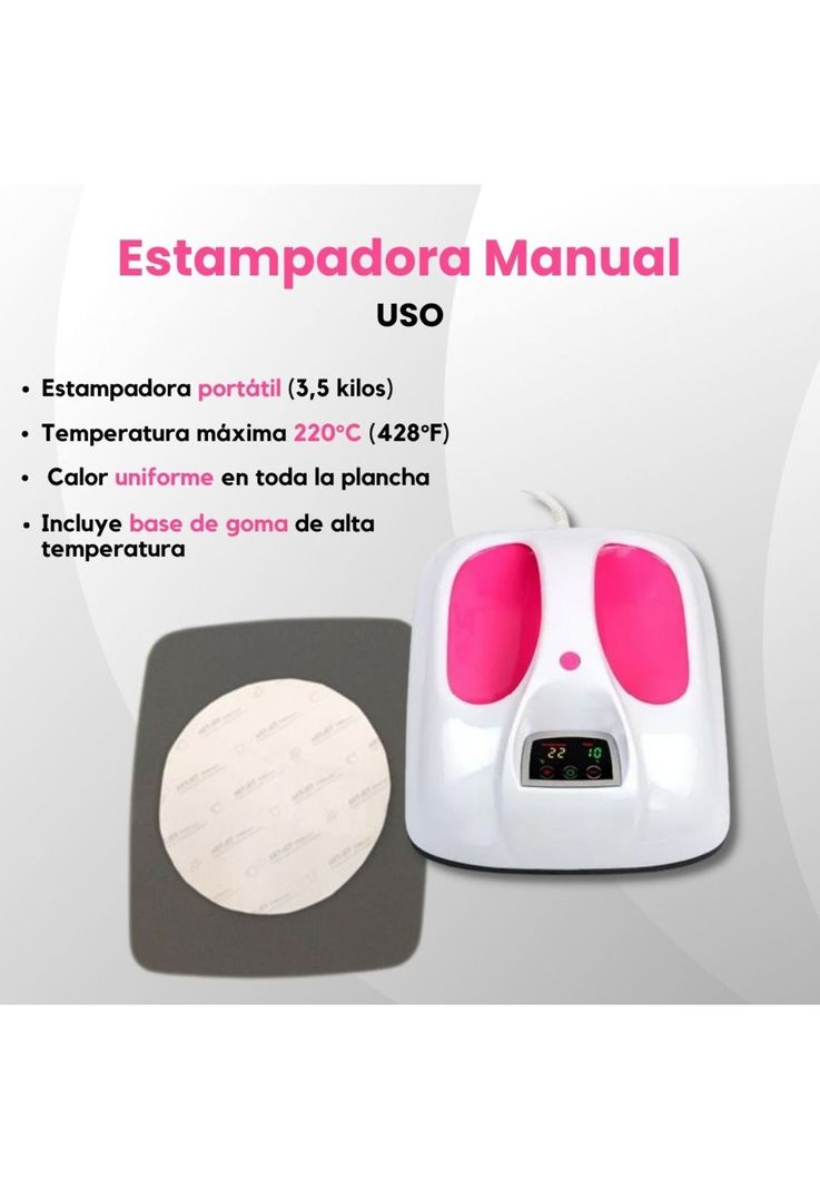 Plancha Portatil Estampadora Sublima Hoby Easypress 25x30-4