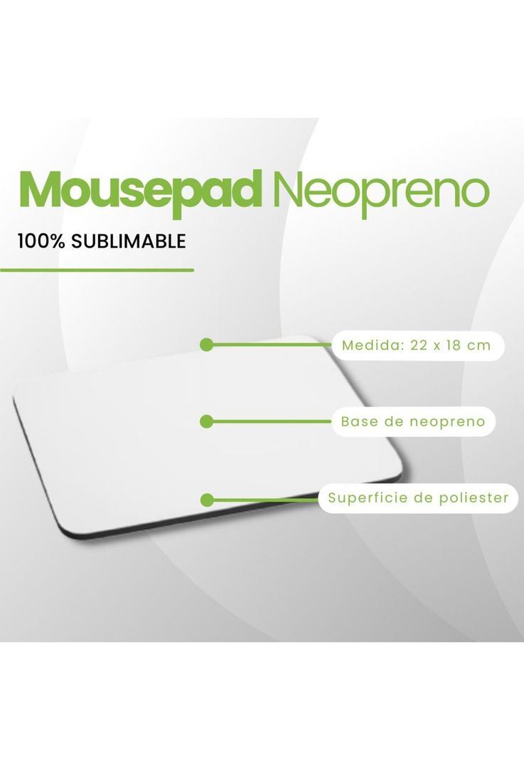 Mousepad Blanco Sublimable Pack 10 Unidades 3mm Sublimacion-2