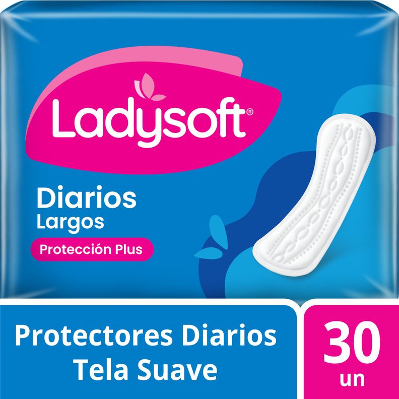 Protector Diario Ladysoft Largos Tela Suave 30 Un