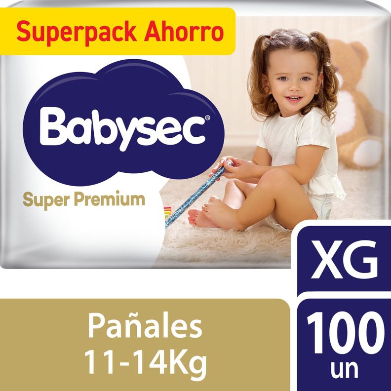 Pañales De Bebé Babysec Super Premium 100 Un Talla XG-0