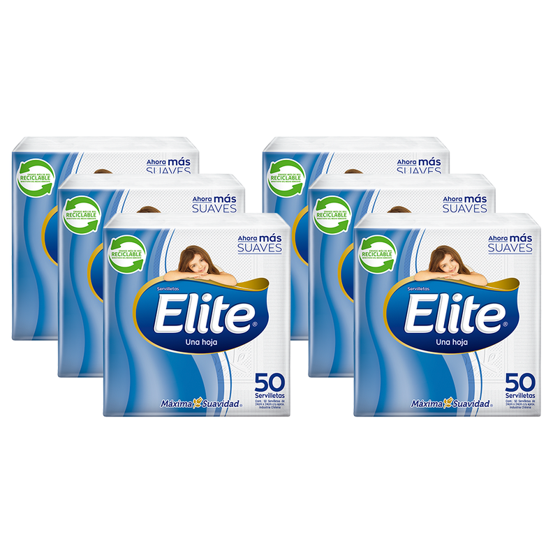 6 Paquetes Servilletas Elite Cocktail 50 un-1