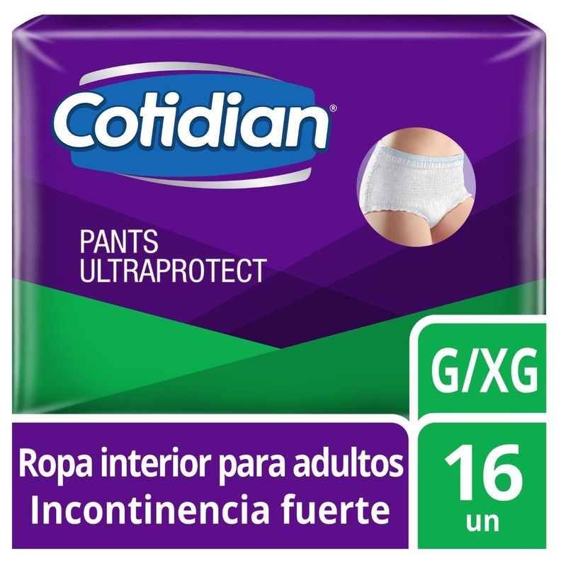 Pants Cotidian Ultra Protect Incontinencia Fuerte 16 Un G/XG-0