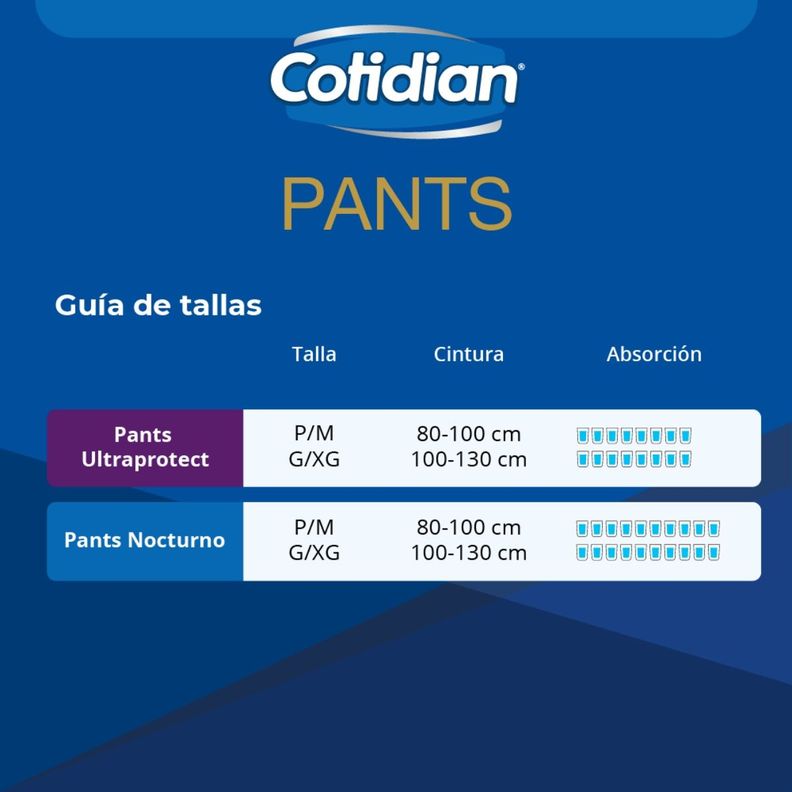 Pants Cotidian Ultra Protect Incontinencia Fuerte 16 Un G/XG-4