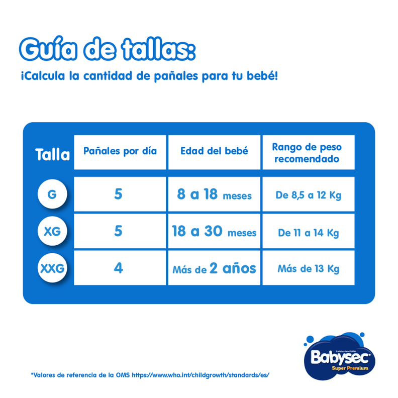 Pants Babysec Super Premium 52 Un Xg-6