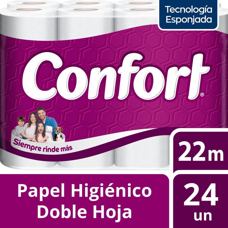 Papel Higiénico Confort 24 Un 22 Mt