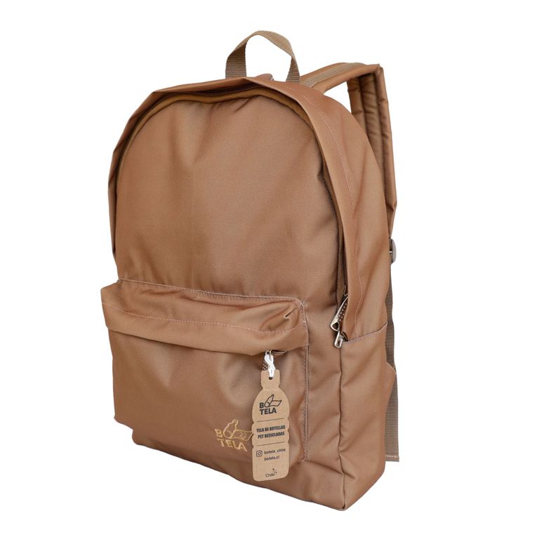 Mochila clásica escolar sustentable café Botela-3