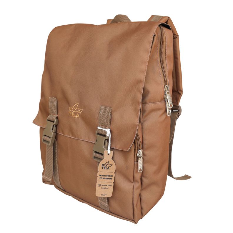 Mochila notebook 15" sustentable café Botela-3
