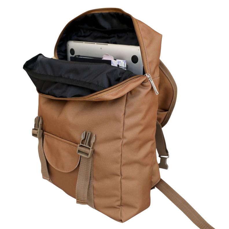 Mochila Notebook Sport 15 pulgadas Sustentable Café Botela-1