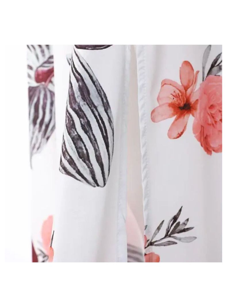 Conjunto De Blusa y Falda Larga Maxi Estampado Floral-2
