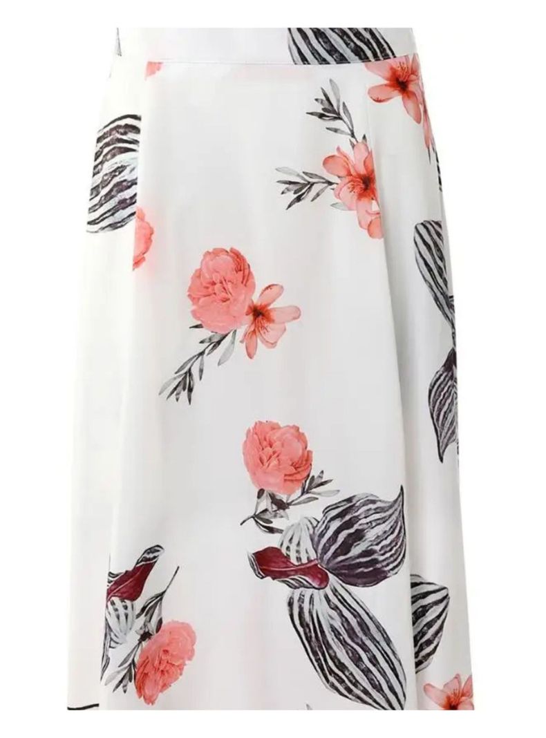 Conjunto De Blusa y Falda Larga Maxi Estampado Floral-3