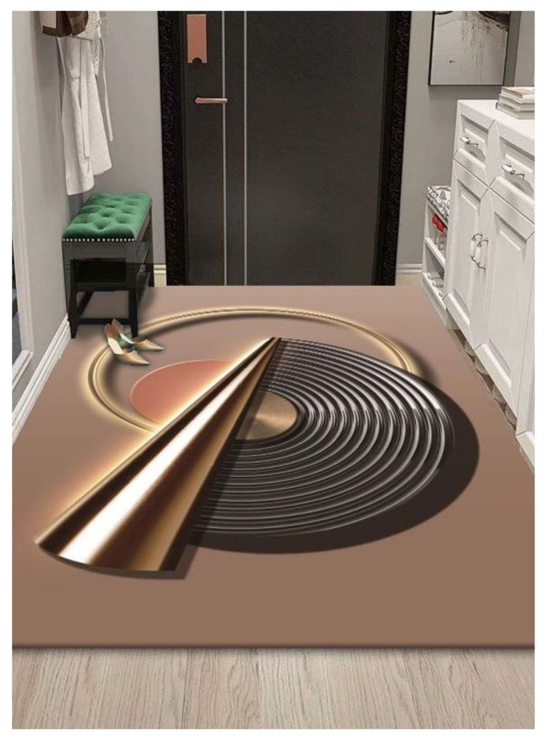 Alfombra De Piso Estampada Grande Antideslizante Hogar 150x200cm-2
