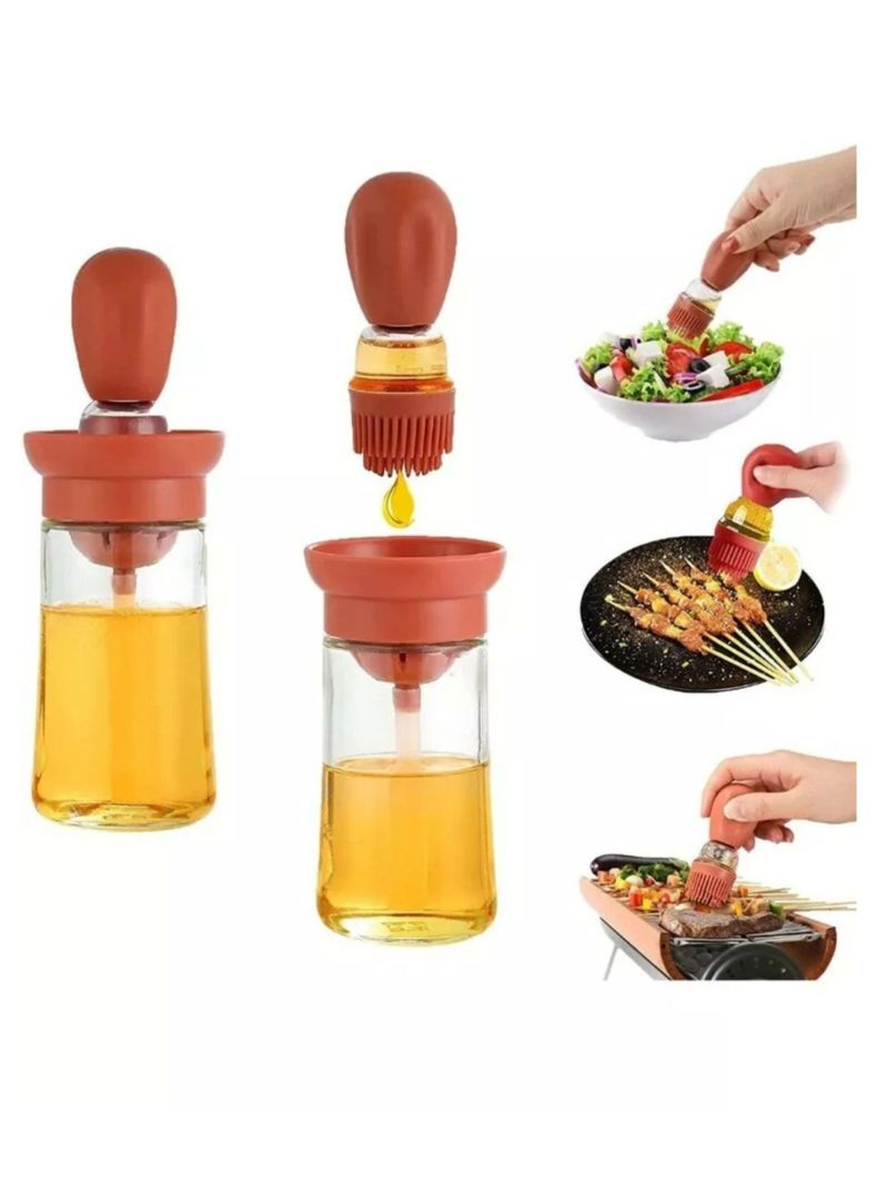 Dispensador De Aceite Silicona Con Brocha Portatil 350ml -4