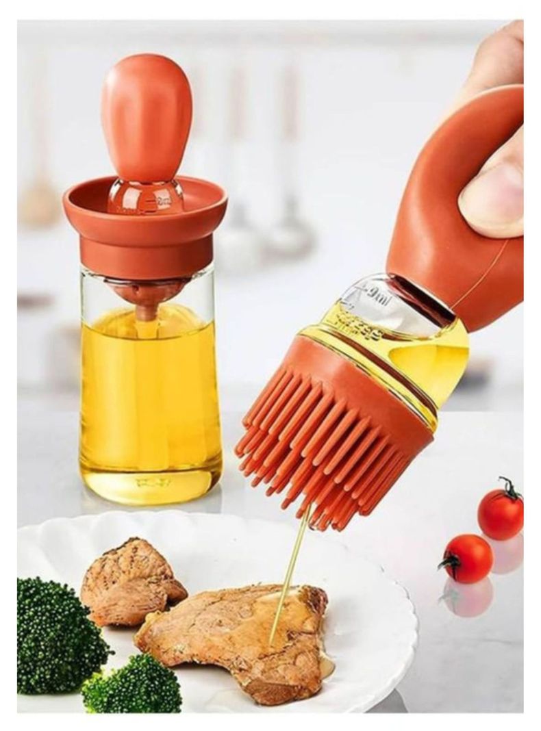Dispensador De Aceite Silicona Con Brocha Portatil 350ml -6