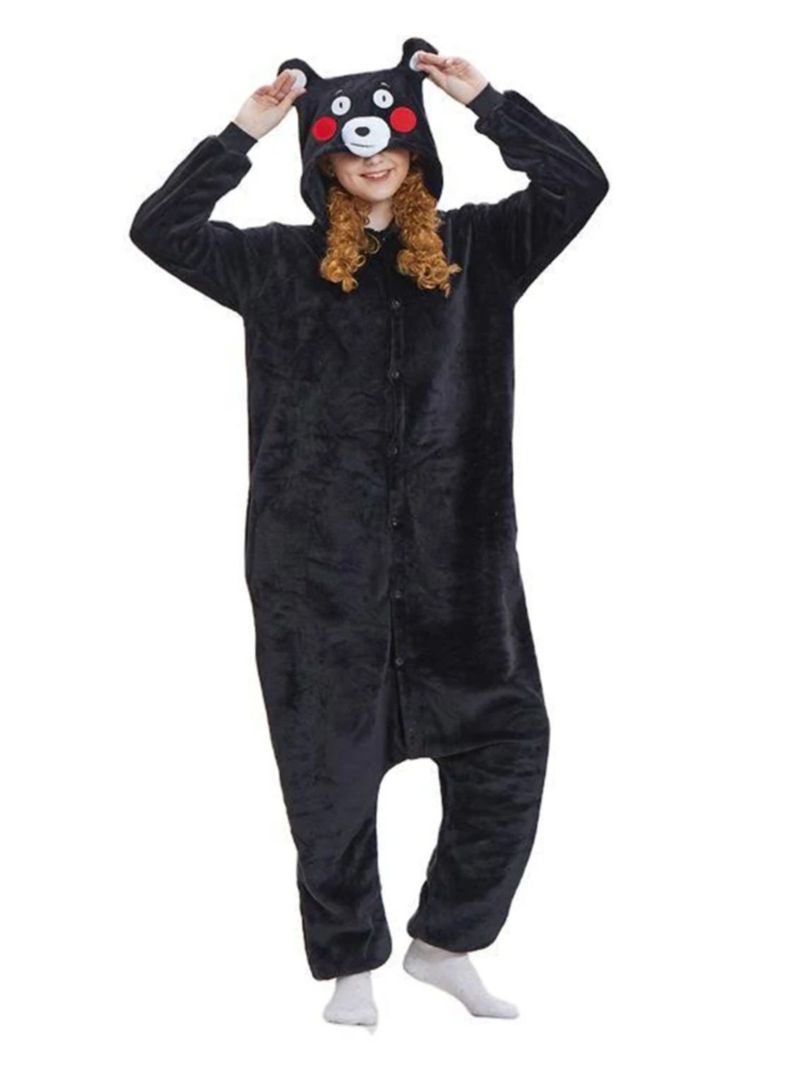 Pijama Disfraz Animal Kigurumi Infantil Unisex Oso Negro-0