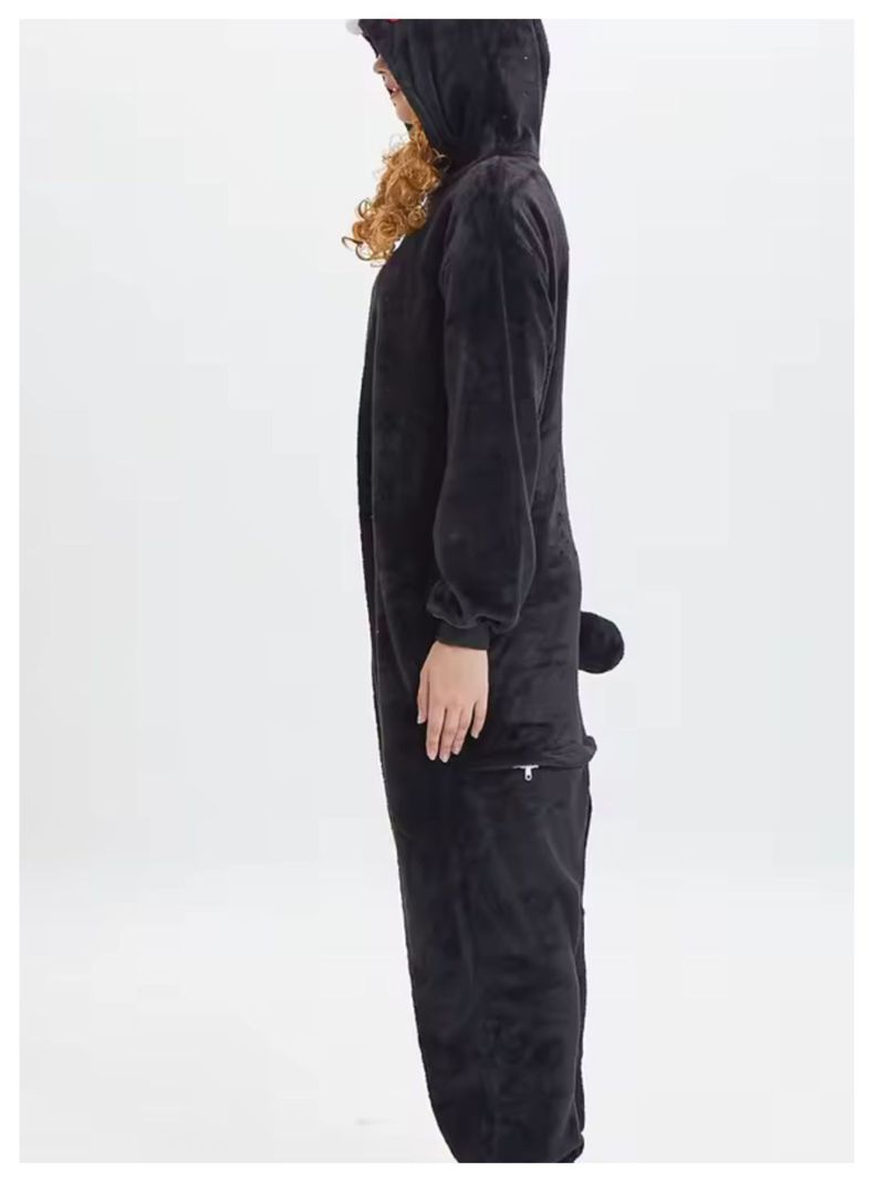 Pijama Disfraz Animal Kigurumi Infantil Unisex Oso Negro-3