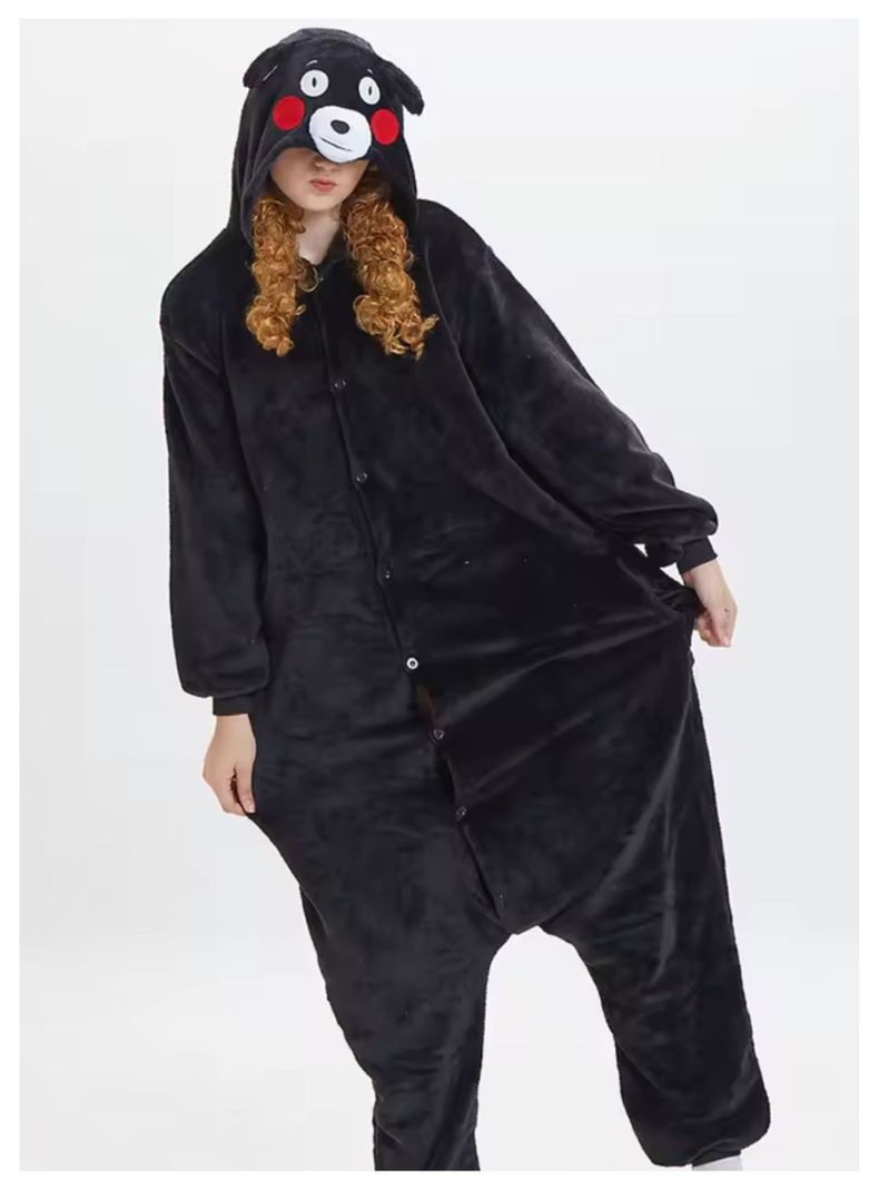 Pijama Disfraz Animal Kigurumi Infantil Unisex Oso Negro-4
