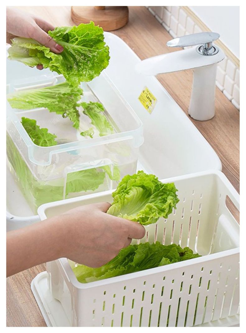 Organizador Colador De Verduras Para Refrigerador Hermetico-1