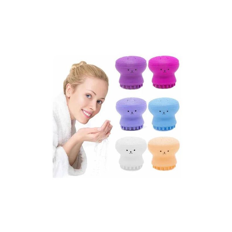 Set 3 Pulpito De Limpieza Facial Cepillo Esponja Exfoliante-5