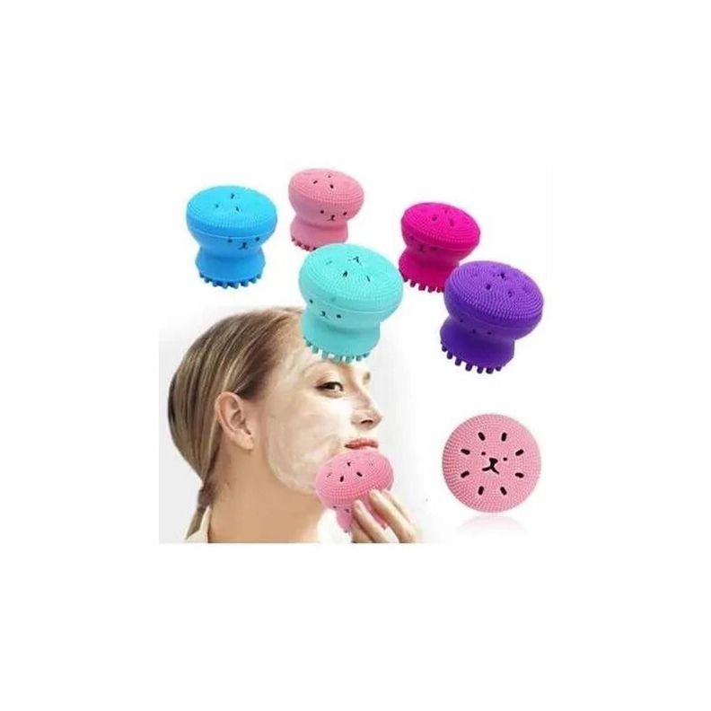 Set 3 Pulpito De Limpieza Facial Cepillo Esponja Exfoliante-3