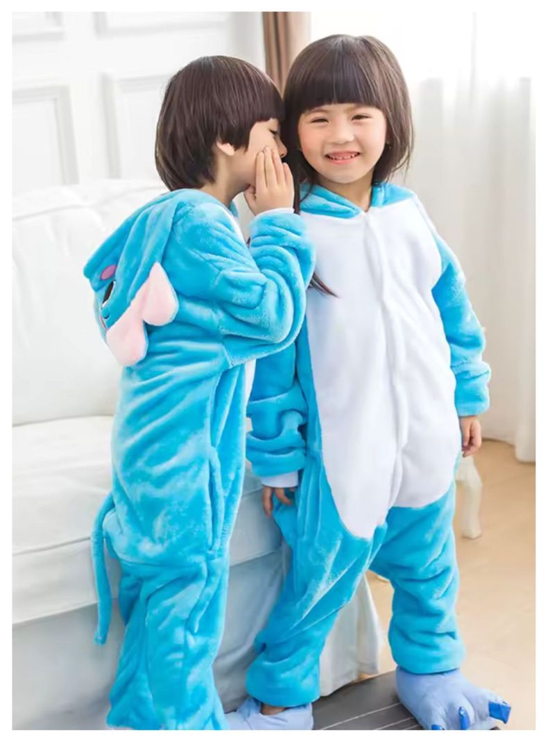 Pijama Disfraz Animal Kigurumi Infantil Unisex Elefante Celeste-6
