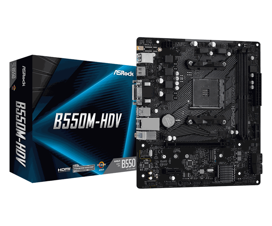 Placa Madre Asrock B550m-Hdv Socket Am4-0