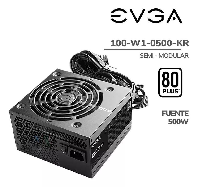 Fuente De Poder Evga 500 Watt W1 80 Plus Certificada-2